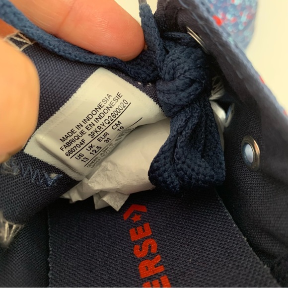 Converse Boys CHUCK TAYLOR LOW TOP Fabric Low Top Sneakers MultiColor US 13 M - Picture 8 of 9